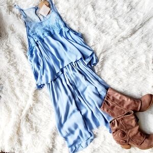BOHO BABY BLUE TIER DRESS